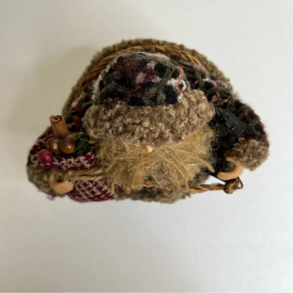 Dan Dee Collectors Choice Santa Round Toy Sack Grandfather Clock Rustic Stuffie